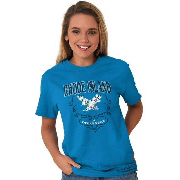 Rhode Island Ocean State Symbol Women's Graphic T Shirt Tees Brisco Brands M