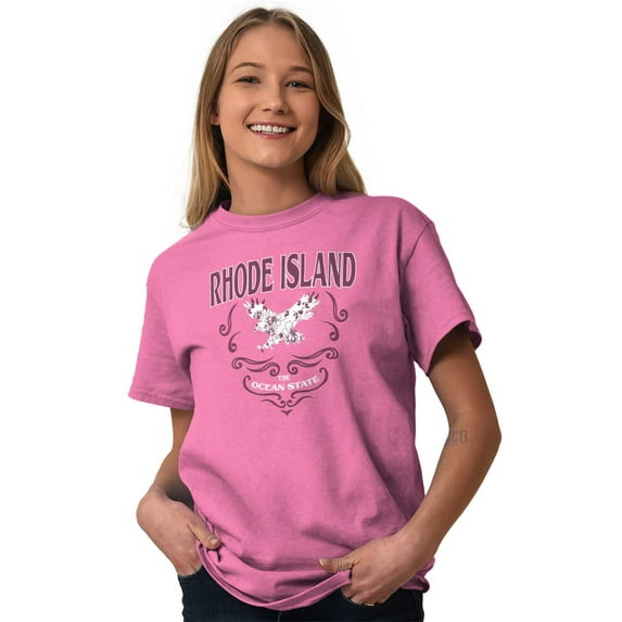 Rhode Island Ocean State Symbol Women's Graphic T Shirt Tees Brisco Brands S