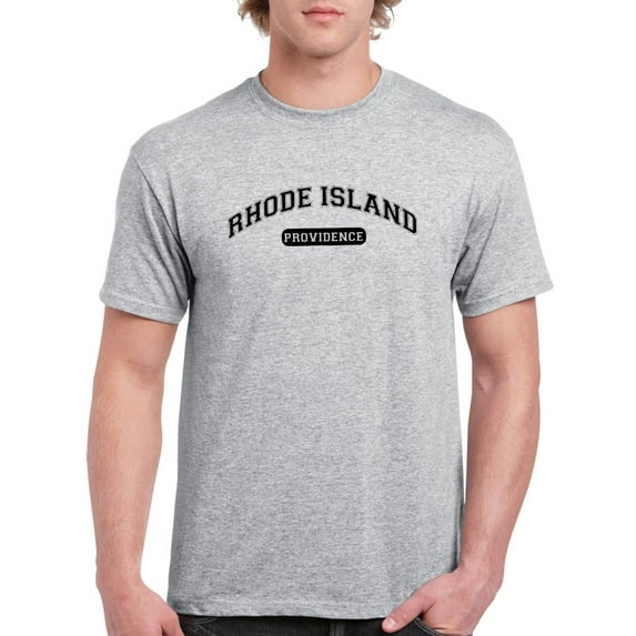 Rhode Island Providence Text Men T-Shirt, Male Small