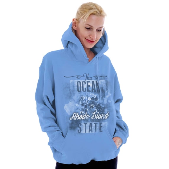 Rhode Island RI State Flower Souvenir Women Plus Size Graphic Pullover Hoodie Brisco Brands 3X