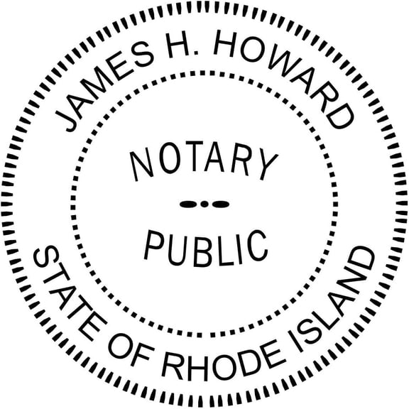 Rhode Island Round Notary Stamp | Official State Notary Stamp | Official Seals | Meets State Specifications (Rhode Island, Round Stamp)
