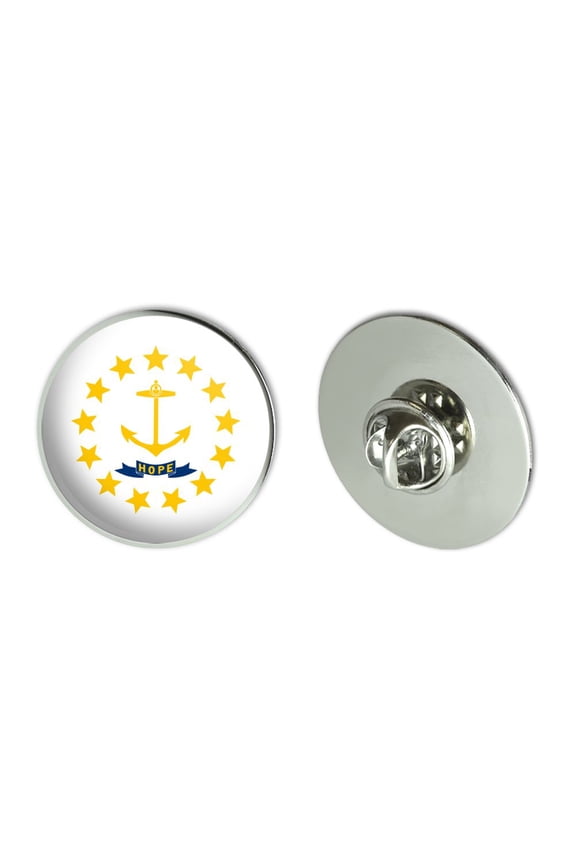 Rhode Island State Flag Metal 1.1" Tie Tack Hat Lapel Pin Pinback