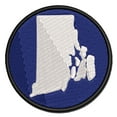 thumbnail image 1 of Rhode Island State Silhouette Applique Multi-Color Embroidered Iron-On Patch - 2.5 Inch Small, 1 of 5