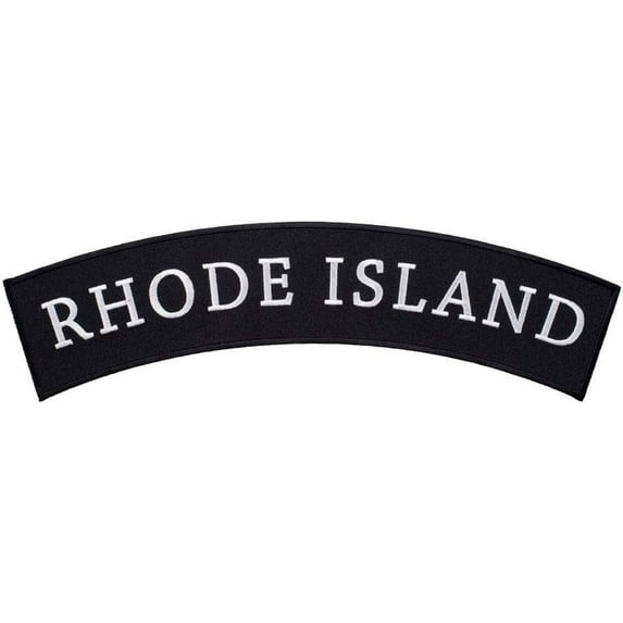 Rhode Island State Top Rocker Patch, Small Size