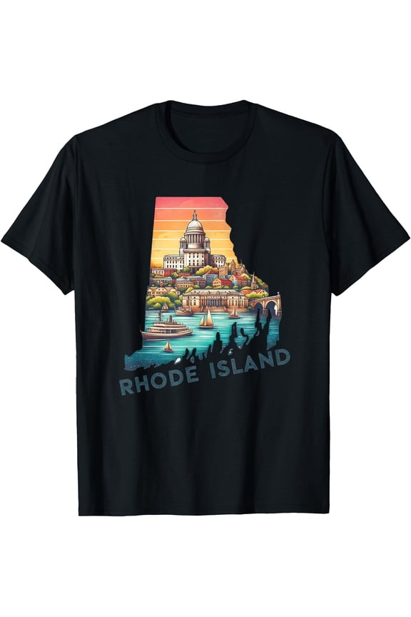 Rhode Island State of Rhode Island Retro Rhode Island T-Shirt, Unisex T-Shirt