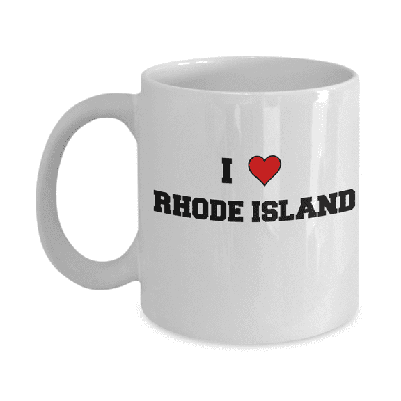 Rhode Island Tea Coffee Mugs,I Love Rhode Island USA States Ceramic Coffee Mug Tea Cup Gifts Mugs 11 oz