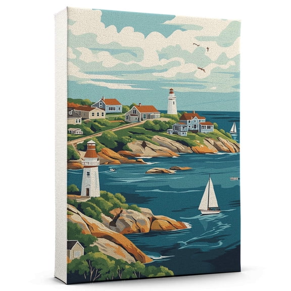 Rhode Island Travel Canvas, Rhode Island Canvas Print,Rhode Island Canvas Wall Art,Rhode Island Travel Wall Art, Travel Print, Travel Gift -103AZ1177