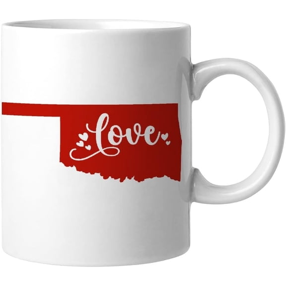 Rhode Island US Map Red Love Novelty Ceramic Coffee Mug 15oz Funny Valentine Wedding Engagement Anniversary White Coffee Cup Romantic Gifts for Same Sex Gay Lesbian Couples