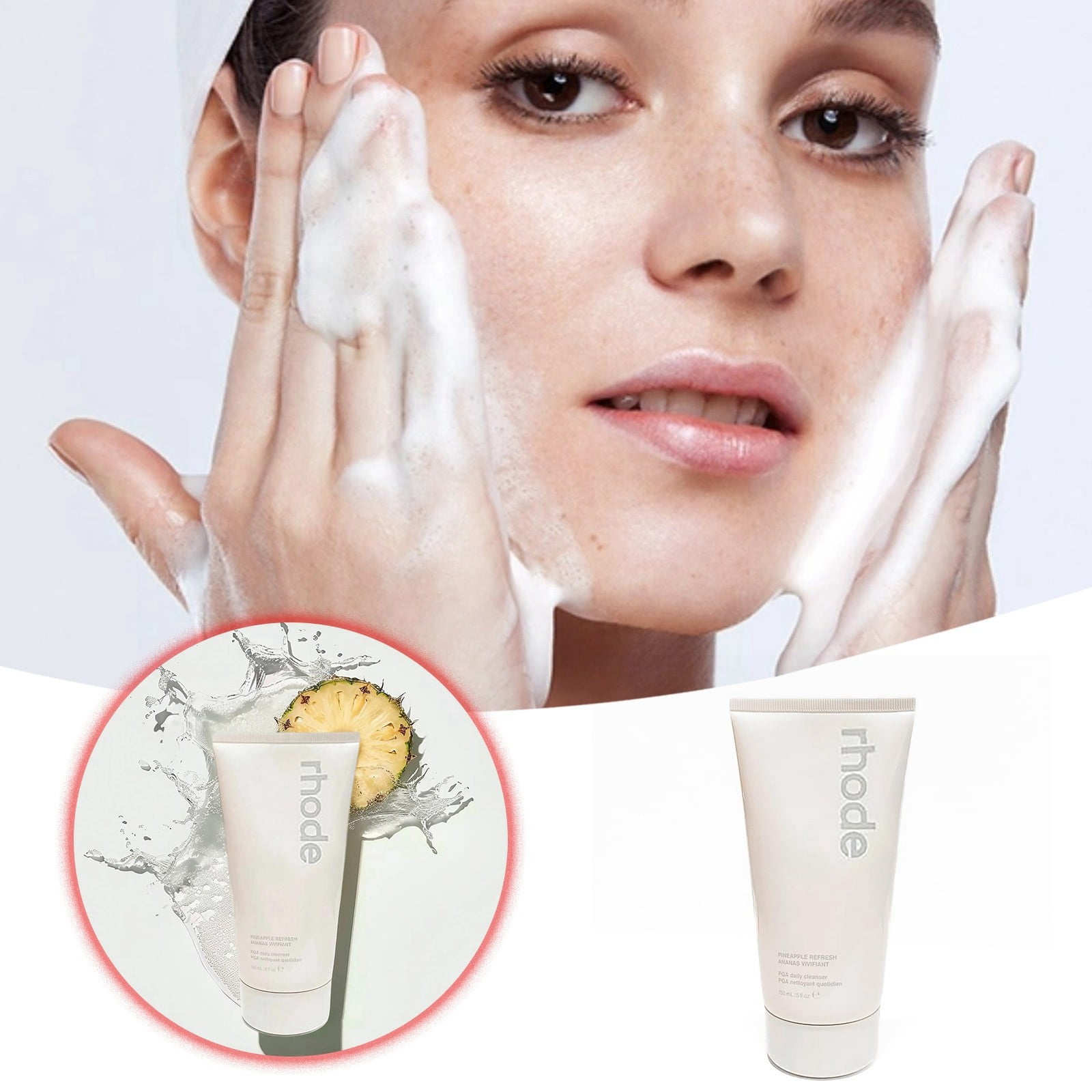 最新入荷 by Rhode Hailey CLEANSER DAILY THE refresh pineapple Bieber 洗顔料