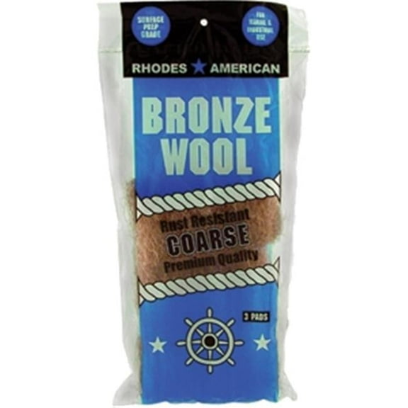Rhodes American 123102 Coarse Bronze Wool Poly Pack - 3 Pad
