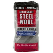 Homax Rhodes American Steel Wool Assorted Grades, 12 Pads