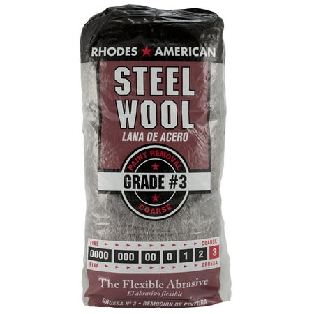 Homax Rhodes American Steel Wool Coarse, Grade 3, 12 Pads