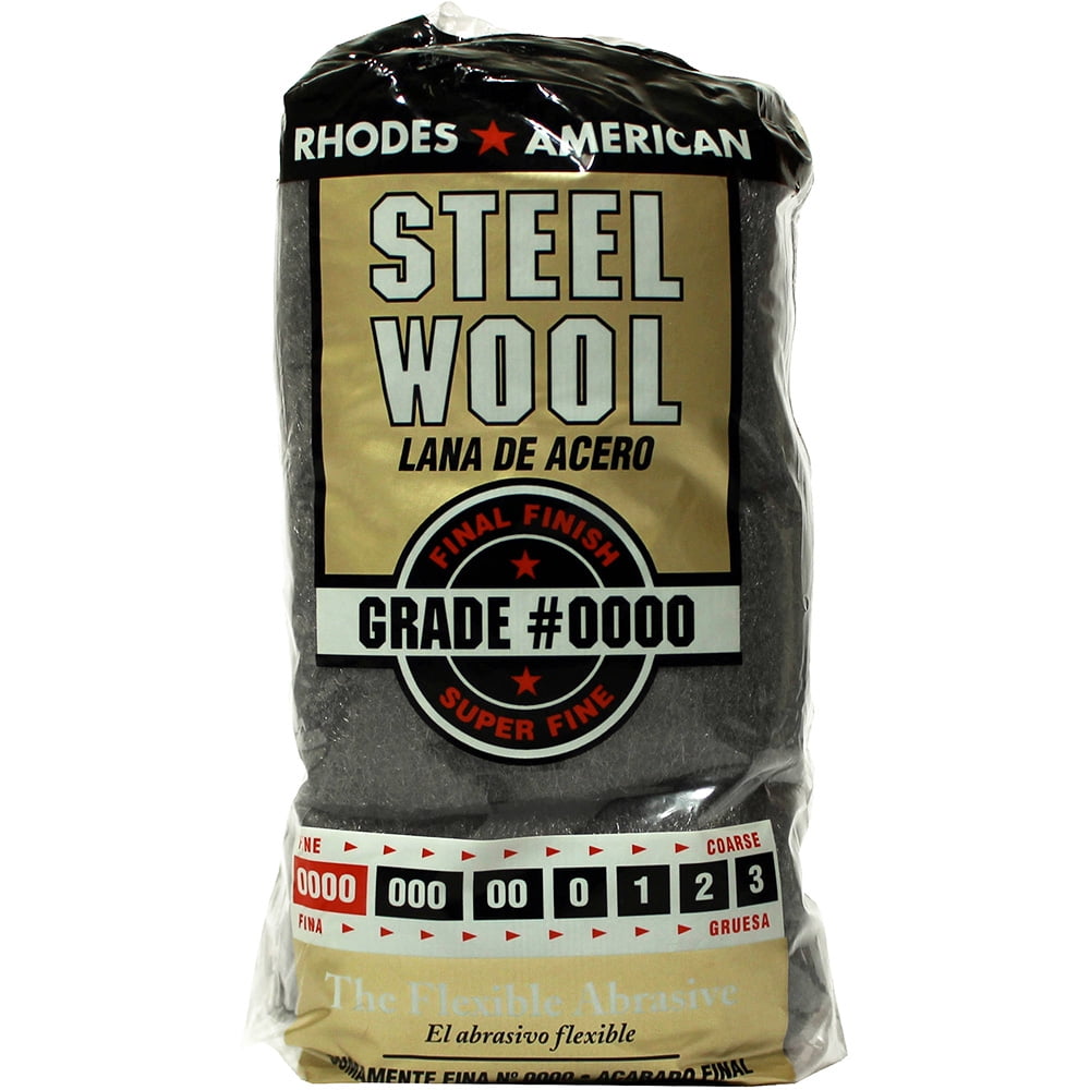 Rhodes American Steel Wool, Super Fine Grade 0000, 12 Pads