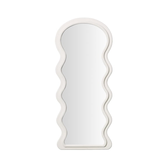 Rhodes Cream Velvet 70" Floor Mirror