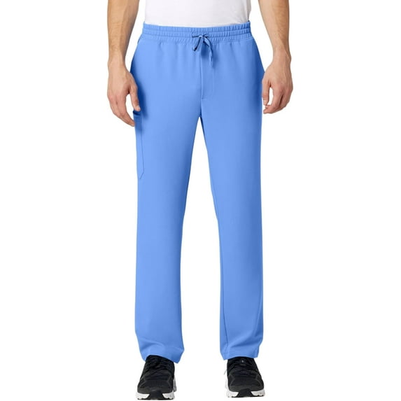 Jaanuu Rhodes Everyday Scrub Pant for Men — Straight-Leg Fit, 7 Pockets, Adjustable Waistband