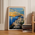thumbnail image 1 of Rhodes Greece Travel Vintage Cityscape Wall Art, Unframed Canvas 24x36in, 1 of 4