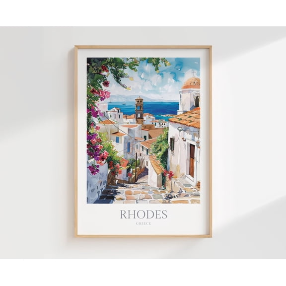 Rhodes Greece Wall Art Home Decor Poster R Dos Poster, Unframed Size 8x12