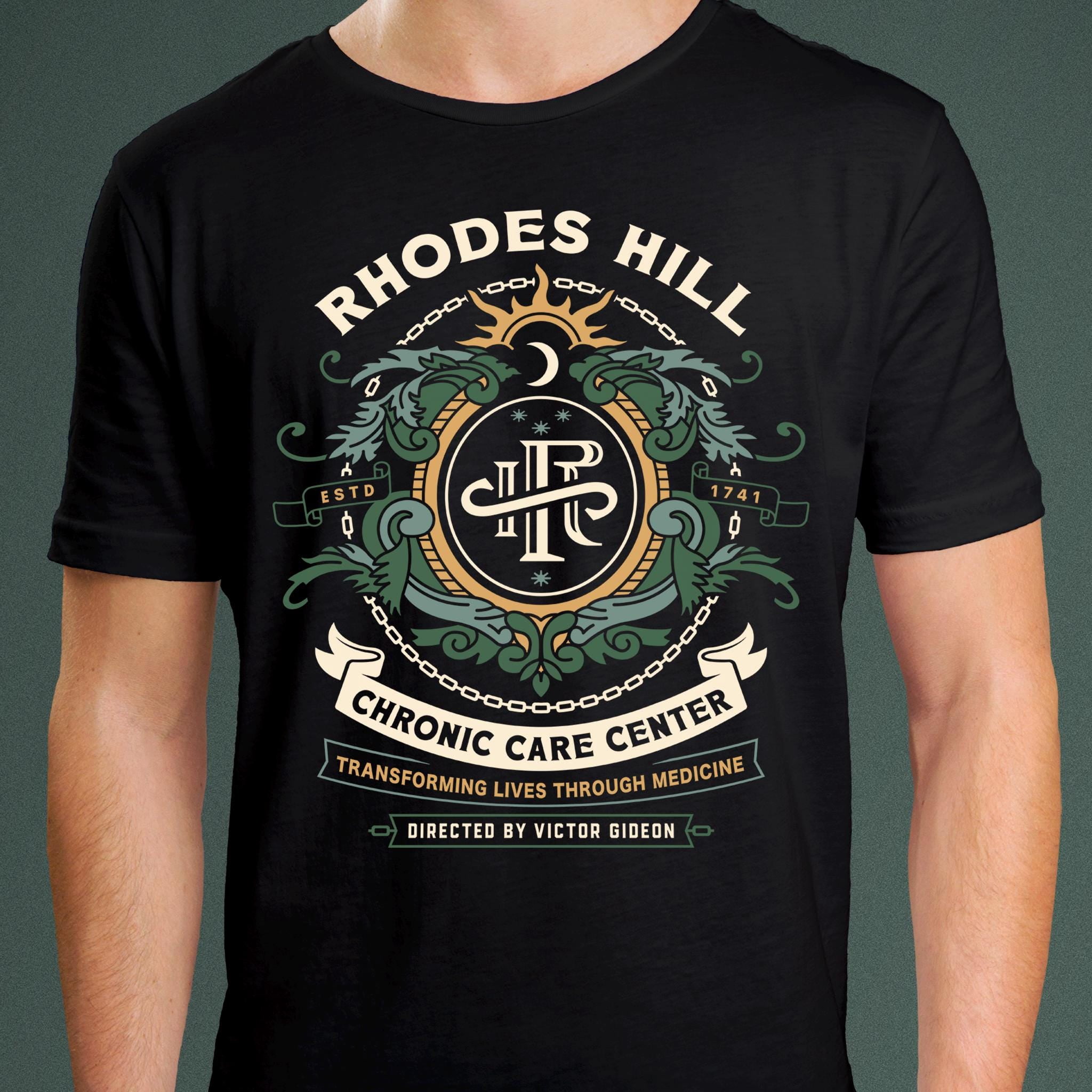 Rhodes Hill Chronic Care Center Crest Unisex T-Shirt // Resident Evil ...