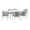 thumbnail image 1 of Rhodes Outdoor Patio 7 Piece Dining Set in Aluminum, 1 of 10
