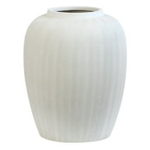 Rhodes Vase - Medium Flower Vase - White Ceramic Vases Patterned