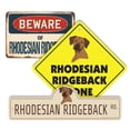 thumbnail image 1 of Rhodesian Ridgeback (3 Pack) Plastic Street Sign Crossing Sign Warning Sign Vintage Rustic Beware Warning Xing Dog Breed Pet Loyal Family Animal Friendly Rustic Decor Outdoors Tough, 1 of 9
