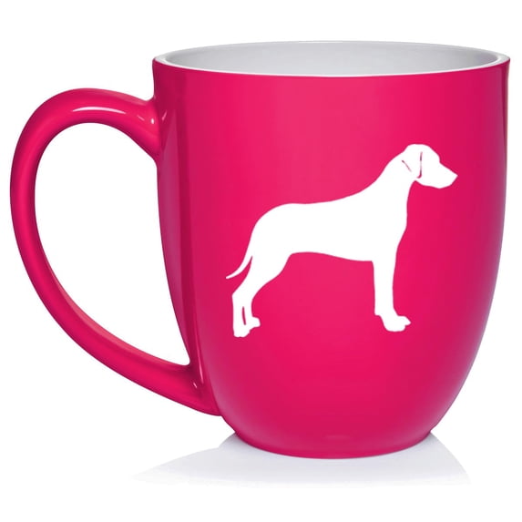 Rhodesian Ridgeback Ceramic Coffee Mug Tea Cup Gift for Her, Him, Friend, Coworker, Wife, Husband (16oz Hot Pink)