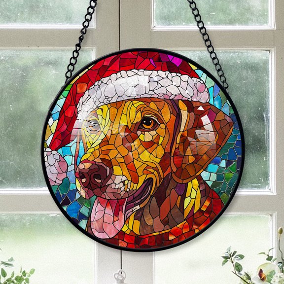 Rhodesian Ridgeback Christmas Dog Ornament Christmas 2025 - Rhodesian Ridgeback Dog Gifts, Christmas Tree Stained Glass, Dog Christmas Gifts, Christmas Decor