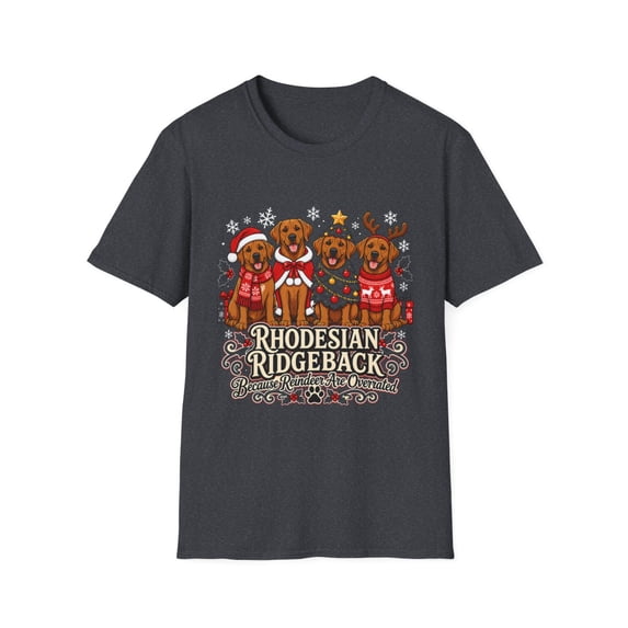 Healthy Ridgeback Rhodesian Ridgeback Christmas Holiday Dogs Graphic T-Shirt - Walmart.com