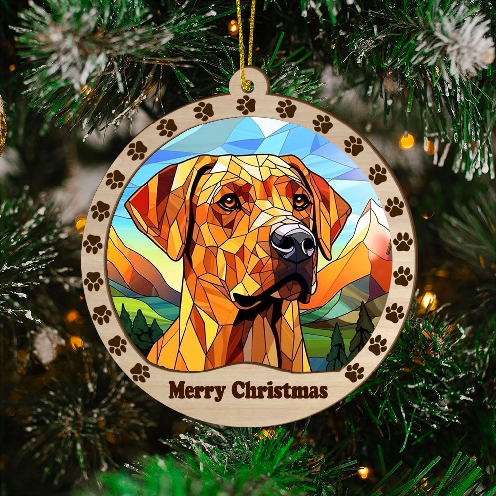 Rhodesian Ridgeback Christmas Tree Dog Ornament, Rhodesian Ridgeback ...