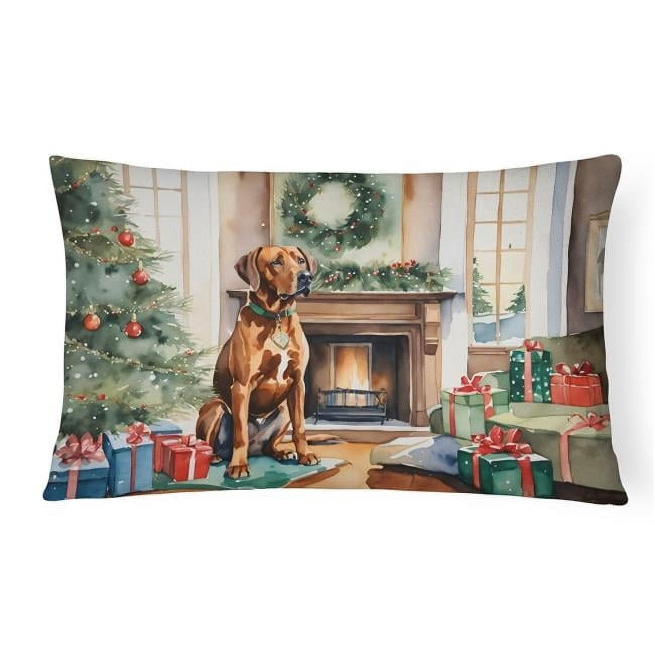 Rhodesian Ridgeback Cozy Christmas Throw Pillow 12 in x 16 in - Walmart ...