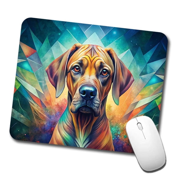 Rhodesian Ridgeback Dog Abstract Art Mouse Pad Low Profile Gaming Mat