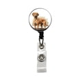 thumbnail image 1 of Rhodesian Ridgeback Dog Illustration Retractable Reel ID Badge Key Card Name Tag Holder with Clip, 1 of 6