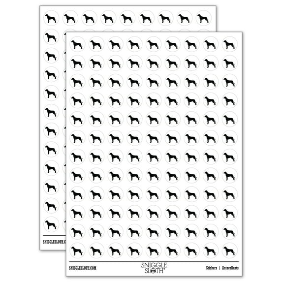 Rhodesian Ridgeback Dog Solid 200+ Round Stickers - White - Gloss Finish - 0.50" Size