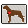 thumbnail image 1 of Rhodesian Ridgeback Dog with Heart Applique Multi-Color Embroidered Iron-On Patch - 2.5 Inch Small, 1 of 5