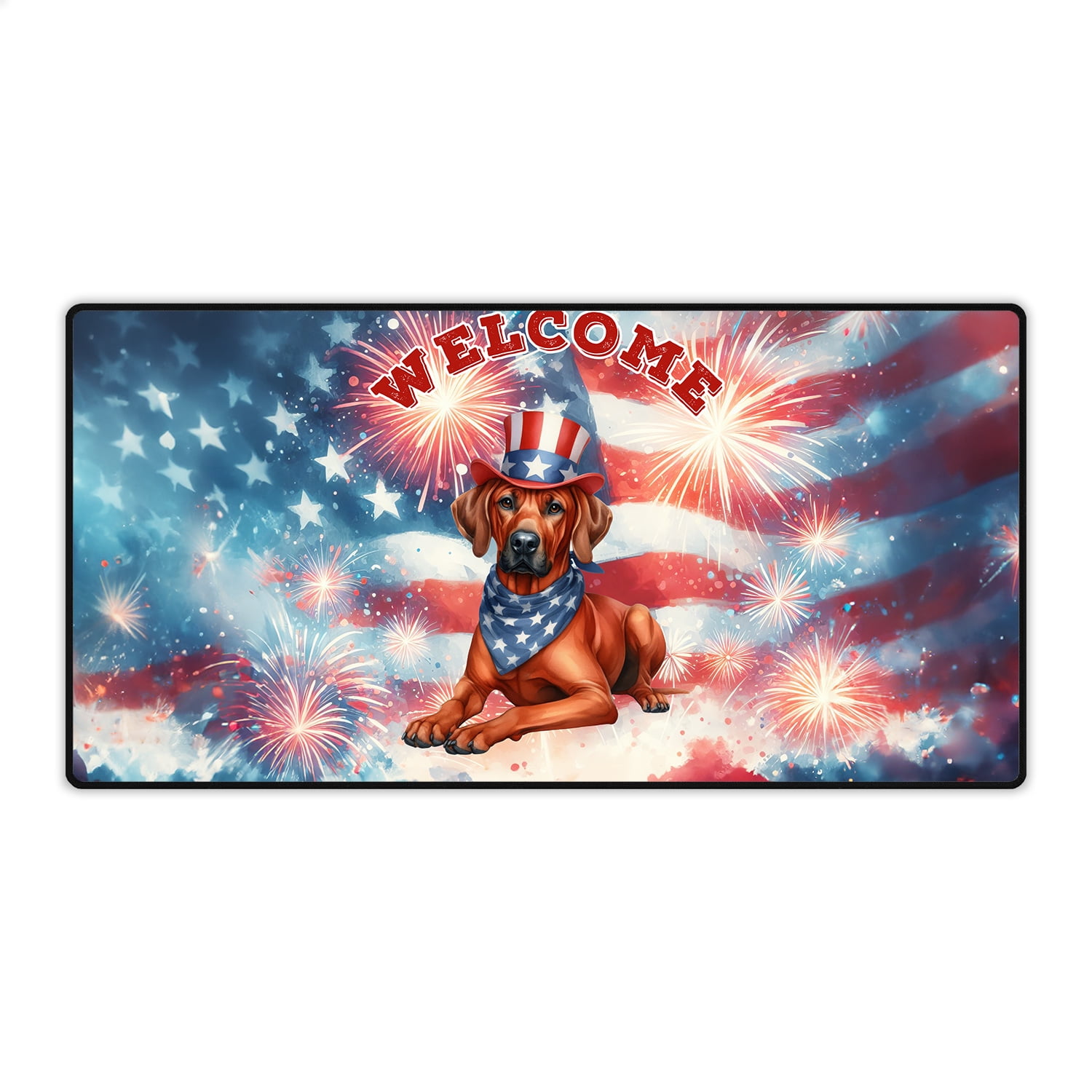 Rhodesian Ridgeback Patriotic Welcome for 4Th of July Independence Day ...
