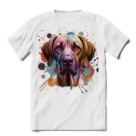 Rhodesian Ridgeback Portrait Watercolor Vintage Retro Styles Shirt T-shirt Unisex Merch Ridgebacks Dog Lover Gifts - 00001