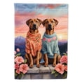 thumbnail image 1 of Rhodesian Ridgeback Two Hearts House Flag, 1 of 7