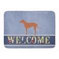 thumbnail image 1 of Rhodesian Ridgeback Welcome Machine Washable Memory Foam Mat Blue, 1 of 4