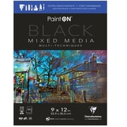 Rhodia Clairefontaine Paint ON Mixed Media Pad, 9" x 12", Black