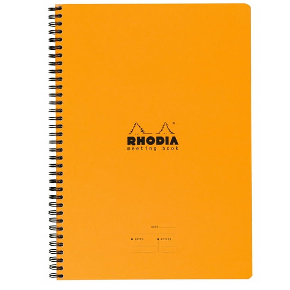 Rhodia Meeting Book, 9" x 11.75", Orange