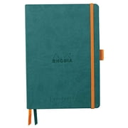 Rhodia Notebook Rhodiarama Goal Book A5 Dot Grid Ruled 240 Pages Italian Synthetic Leather Cover PEFC Certified Peacock RHODIA cf117806