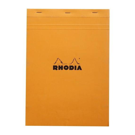 Rhodia Pad, Staple Bound, Graph, Orange, 8.25 in x 11.75 in