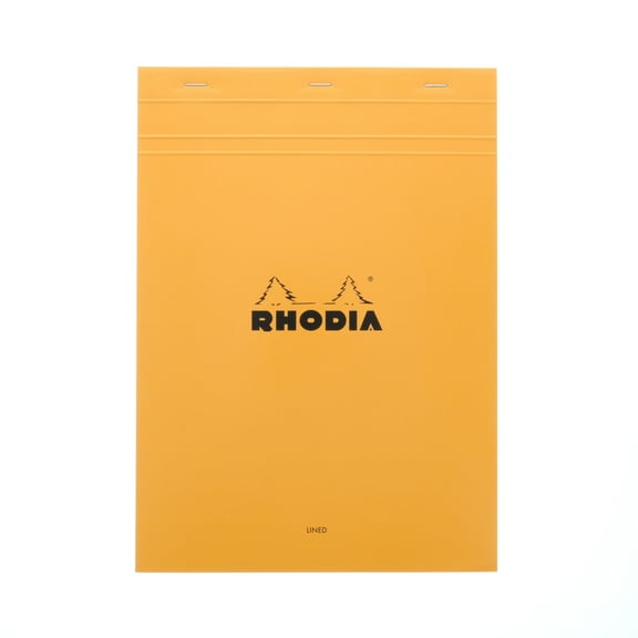 Rhodia Pad, Staple Bound, Lined, 8.25" x 11.75", Orange