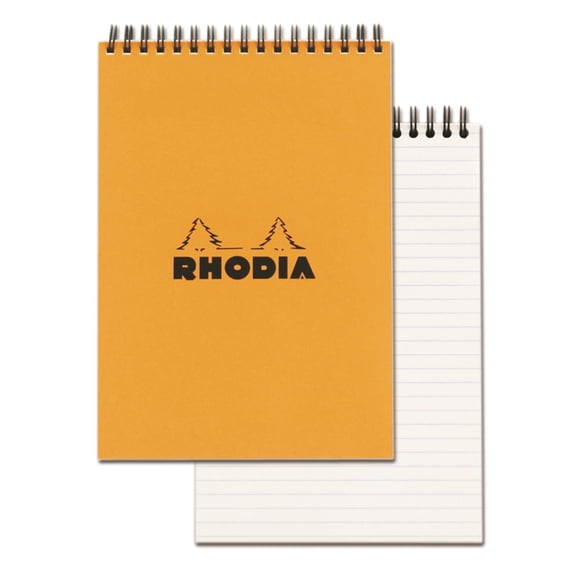 Rhodia Pad, Wire-Bound, Lined, 6" x 8.25", Orange