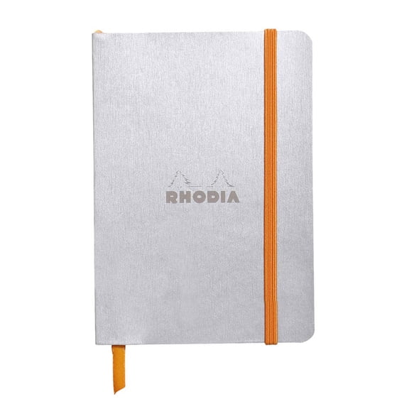 Rhodia Rhodiarama Soft Notebook - 72 Lined Sheets - 4 x 5 1/2 - Silver