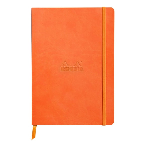 Rhodia Rhodiarama Soft Notebook - 80 Dots Sheets - 6 x 8 1/4 - Tangerine