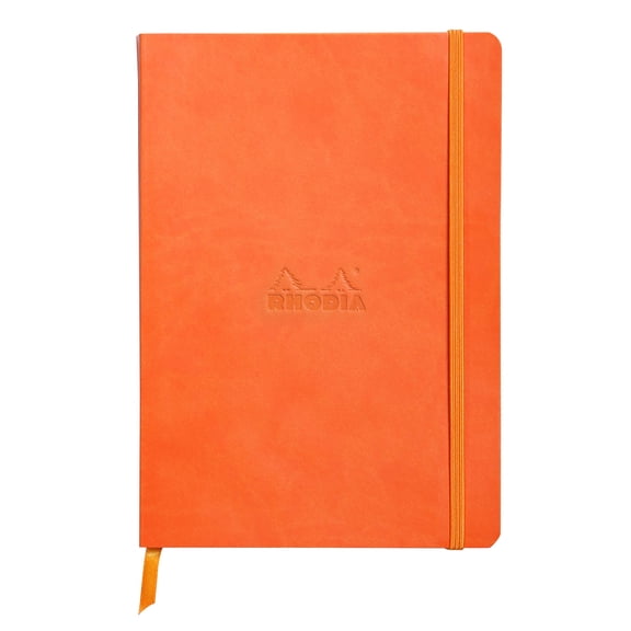 Rhodia Rhodiarama Soft Notebook - 80 Dots Sheets - 6 x 8 1/4 - Tangerine