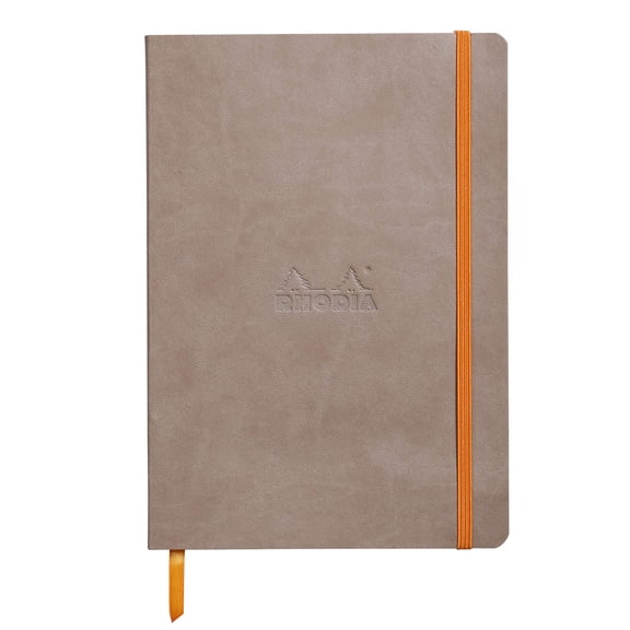 Rhodia Rhodiarama Soft Notebook - 80 Dots Sheets - 6 x 8 1/4 - Taupe