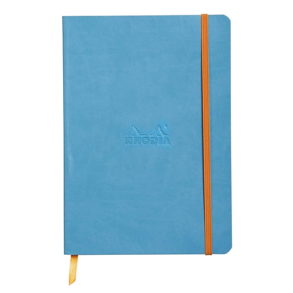Rhodia Rhodiarama Soft Notebook - 80 Dots Sheets - 6 x 8 1/4 - Turquoise