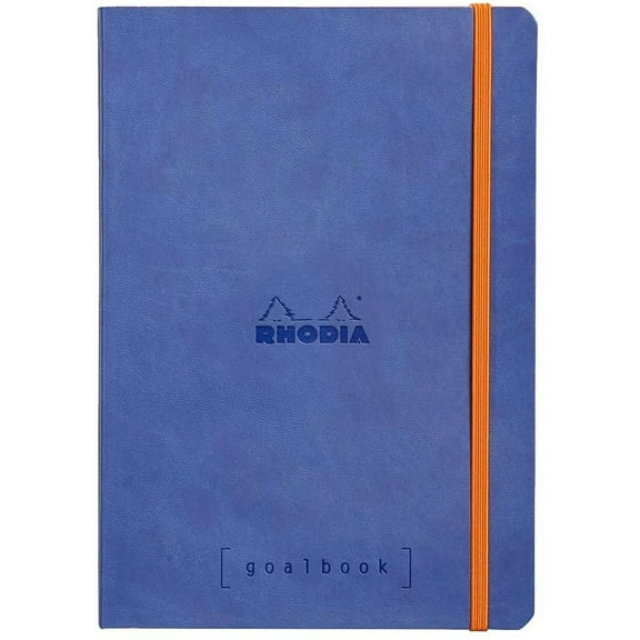 Rhodia Softcover Goalbook - Dot grid 224 Numbered pages - 6 x 8 1/4 - Sapphire